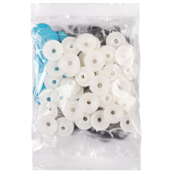 Глаза пластиковые с блестящей вставкой ⌀22 мм, 50 шт, голубой, HobbyBe PGSB-22F