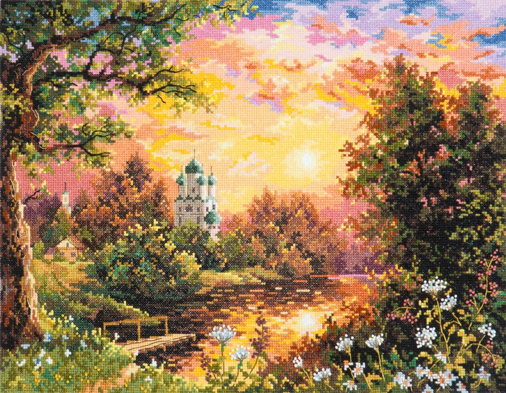 Набор для вышивания нитками Чудесная игла, Вечерний звон, 40х31 см