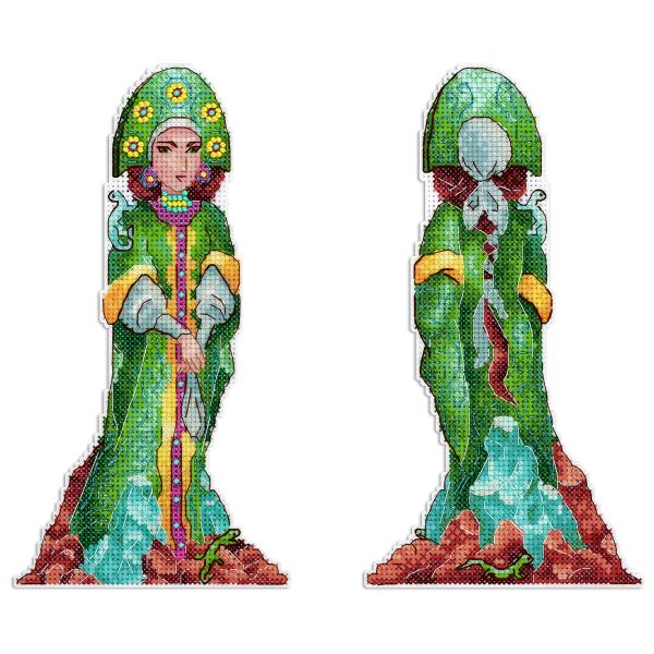 Набор для вышивания нитками МП Студия, на пластиковой канве Хозяйка Медной горы 20х11см