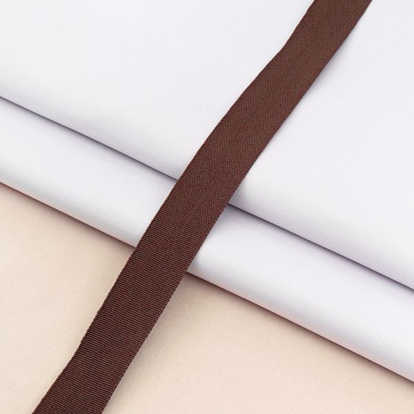 Тесьма (лента) окантовочная 22 мм / 100 метров, 4.5 г/м, 100% п/э, 30 коричневый, 6135-0293