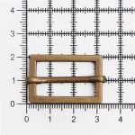 Рамка регулировочная металл литая с подвижной планкой 25 мм /31х21 мм, ⌀3 мм/, бронза, 4 шт
