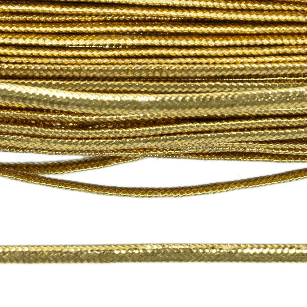 Шнур металлизированный ⌀2.0 мм / 30 метров, золото