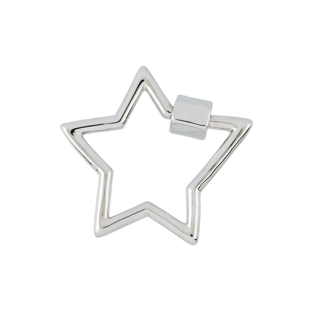 Замок карабин декоративный звезда 26х26 мм, 5 шт, №01 серебро, Zlatka FMK-V04