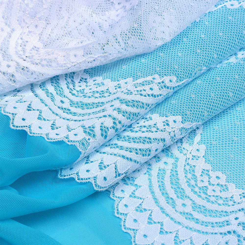 Кружево бельевое эластичное 230 мм / 10 м, 8036, цв.01 белый, Kruzhevo