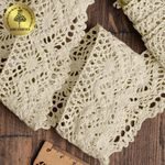 Кружево вязаное (тесьма) 45 мм / 10 метров, 5235 цв.35 кремовый, 10 м, Kruzhevo