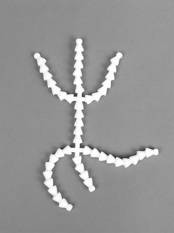 Скелет для игрушки с хвостом 23 см, передние лапы 7 звеньев 8см задние лапы 9 звеньев -10см