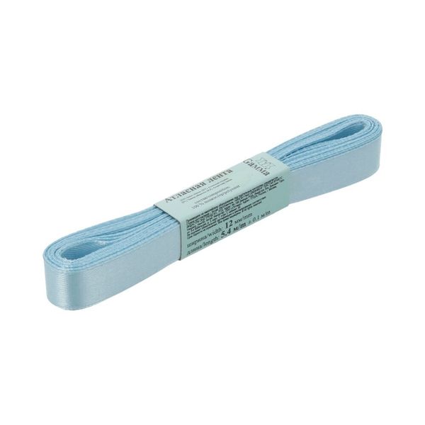 Лента атласная 1-сторонняя 12.0 мм / 10 шт по 5.4 метра, №073 бл.синий, Gamma AL-12P