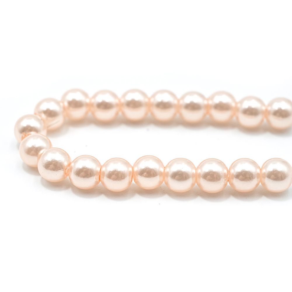 Бусины пластик (жемчуг) ⌀6 мм, 25 г, Astra&Craft, 006 NL розовый