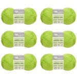 Пряжа Люблю вязать Фитнес 200 / уп.6 мот. по 50 г, 200 м, 414 светло-зеленый