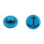 Пуговицы на ножке (3.00-1096-15) Якорь (голубой), Б65, 50 шт