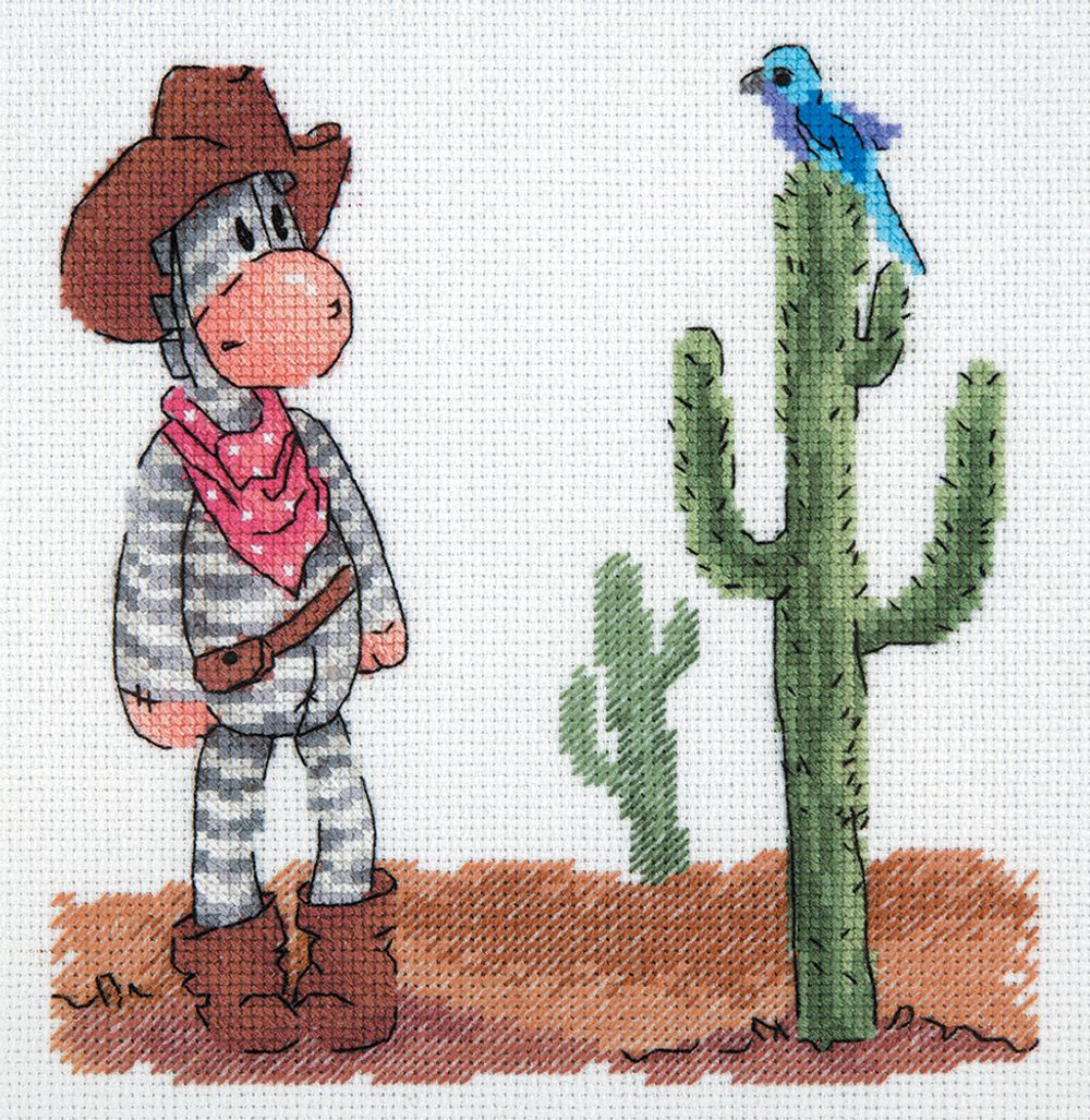 Набор для вышивания нитками Klart, Дикий запад, 17х18 см