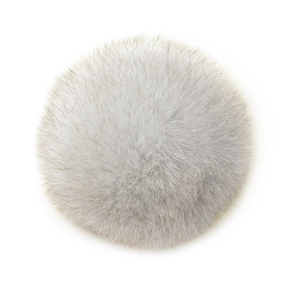 Помпон из натурального меха 150 мм, песец, PNP211, натуральный