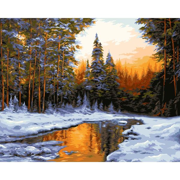 Картина по номерам Русская живопись A114, Вечерняя заря 40х50 см