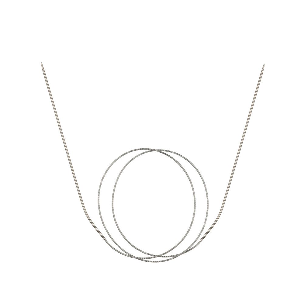 Спицы круговые металл ⌀1,6 мм, 80 см, с металлической леской, Gamma MKG-R