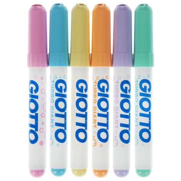 Набор фломастеров TURBO GIANT PASTEL утолщенные 6 цв, Giotto F431000