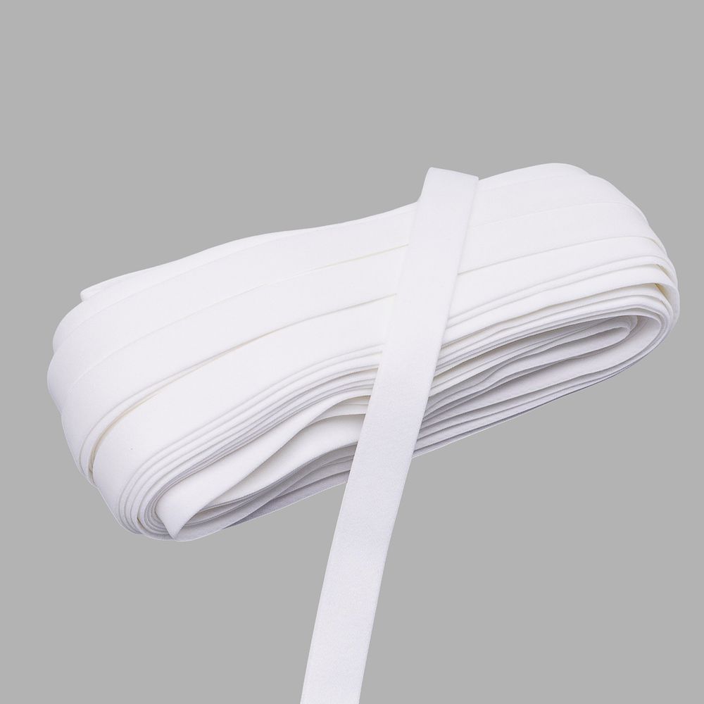 Резинка бельевая (бретелечная) 18.0 мм / 25 метров, белый, S090295