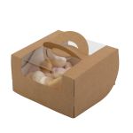 Коробка для мини-торта 14х14х8 см, крафт, S-Chief CBC-014