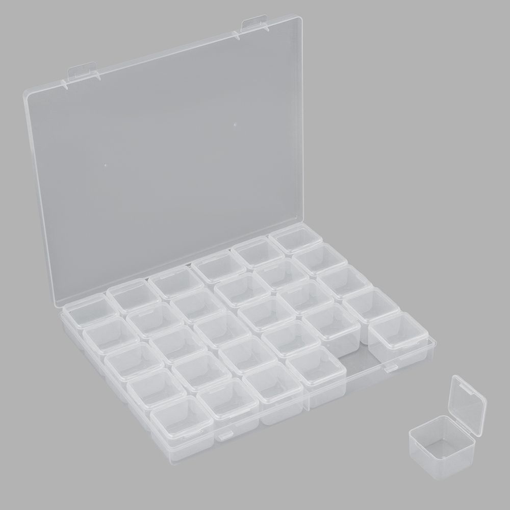 Контейнер для хранения мелочей 21.1х17.5х2.7 см, 30 штук в боксе