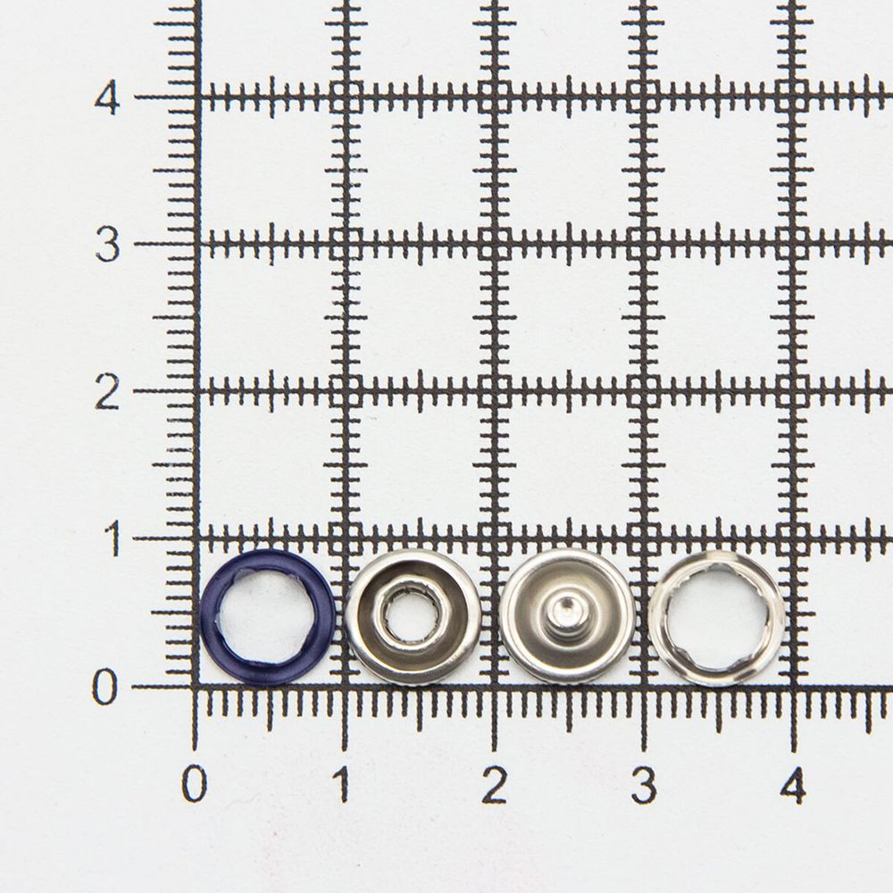 Кнопка рубашечная (джерси) открытая ⌀9.5 мм, ≈144 шт, МЕТАЛЛ, эмаль, 569 т.синий матовый, NEW STAR