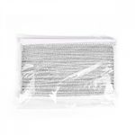 Тесьма отделочная 5 мм, 919 цв.серебро уп.45.7м