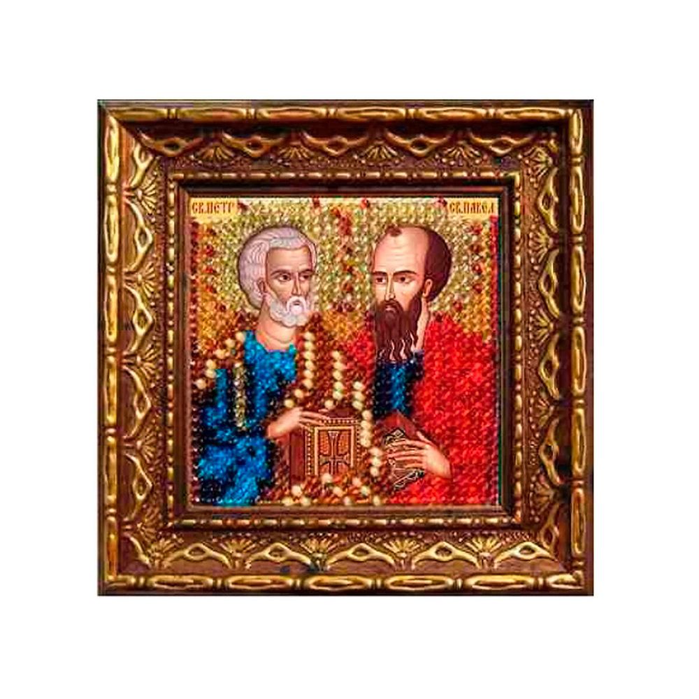 Вышивальная мозаика, Икона Святые Апостолы Петр и Павел, 6.5х6.5 см