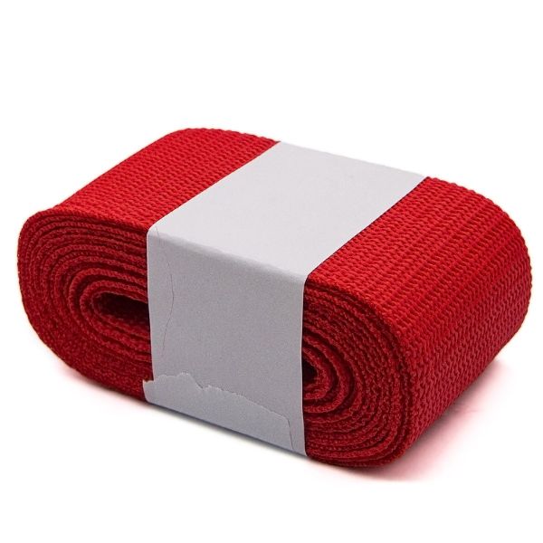 Стропа (ременная лента) 50 мм / 5х2.5 метра, толщ. 1.0 мм, [28 г/пог.м], 100% п/э, 10 красный