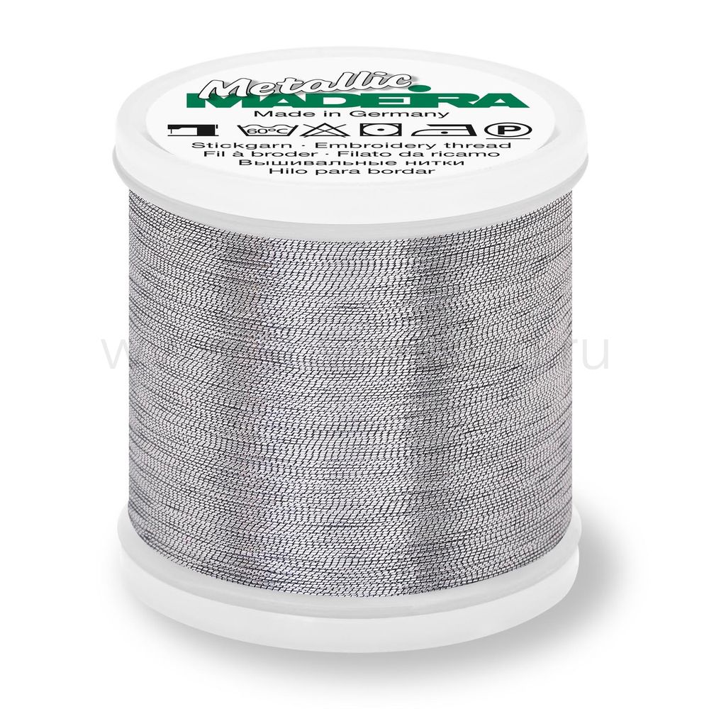 Нитки вышивальные металлизированные Madeira Metallic №40, 200 м, цв. 342, 9842, 5 катушек