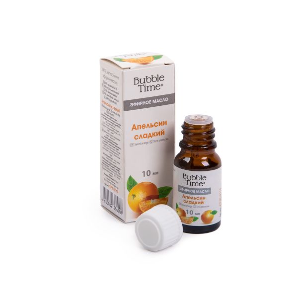 Эфирное масло 10 мл, Апельсин сладкий, Bubble Time EFIR-0110