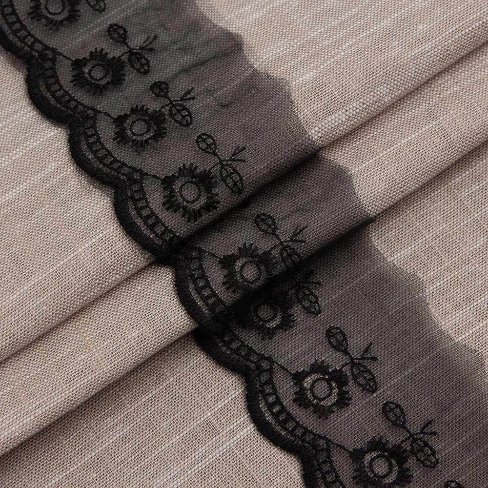 Кружево капроновое 53 мм / 6.8 м (±4 см) 0574-2013, черный