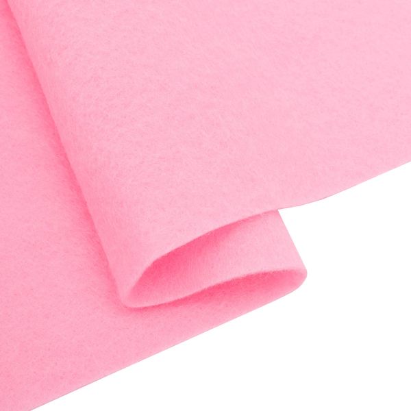 Фетр листовой мягкий 1.5 мм, 30х30 см, 180 г/м², 100% п/э, 4 шт, розовый 8114
