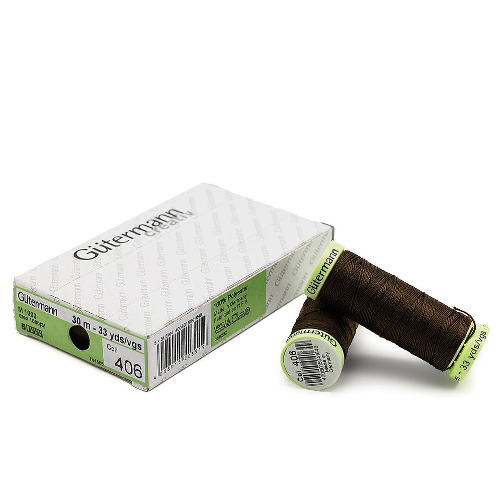 Нитки отделочные Gutermann Top Stitch, 30м, 406 шоколад, 5 катушек