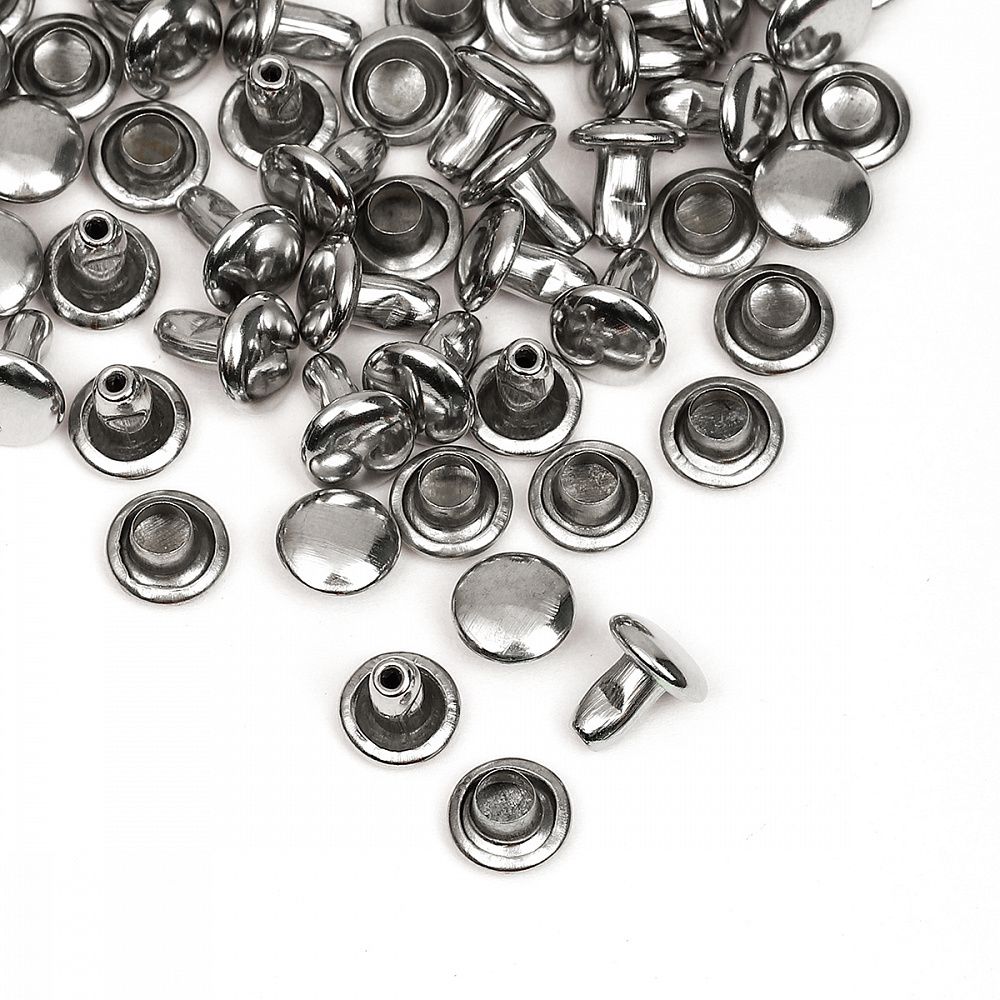 Хольнитены двухсторонние сталь 6х6 мм, №0, TBY.5206 цв. никель уп. 1000 шт, TBY