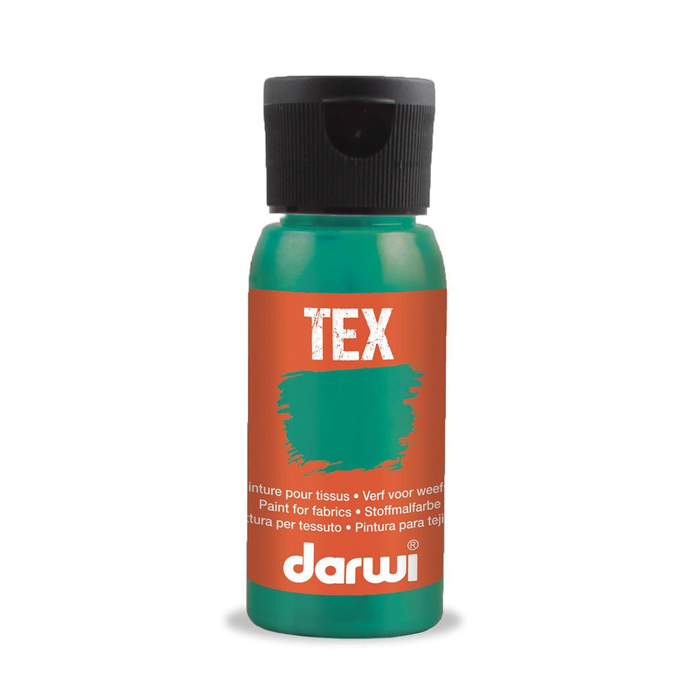 Краска для ткани Darwi TEX, 50 мл, 626 темно-зеленый