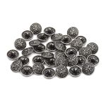 Пуговицы на ножке 28L (18мм), металл (Old Nickel серебро черненое), 36 шт, ME 643