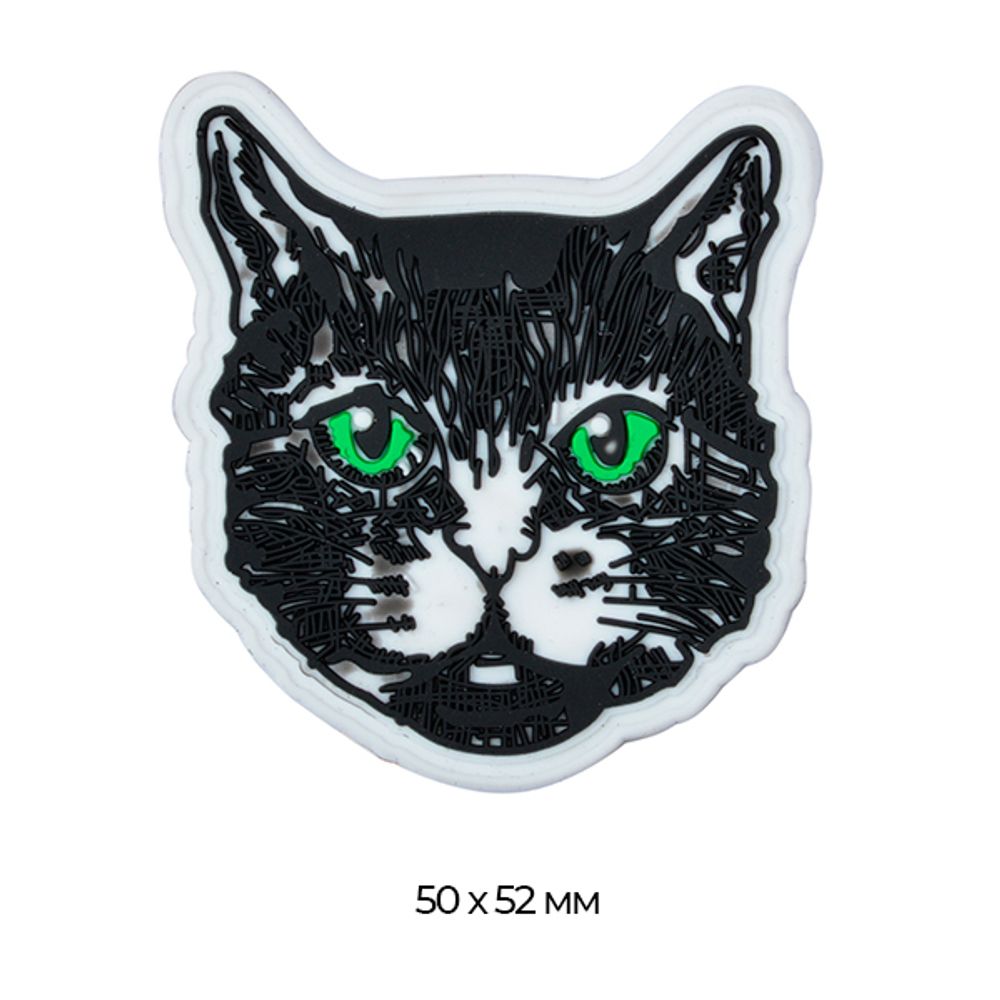 Аппликация пришивная WJ1320 BLACK CAT 5х5,2см, 20шт