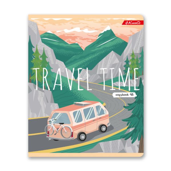 Тетрадь ученическая общая, A5+ 48 л. на скобе 65 г/м², белизна 100%, 10 шт, линия в термоусадочной пленке, 000329 Путешествия, Светоч 48ТСК5_3_2