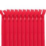 Молния потайная (скрытая) Т3 (3 мм) 1 зам., н/раз., 20 см, алый, 31224 / 20, 10 шт