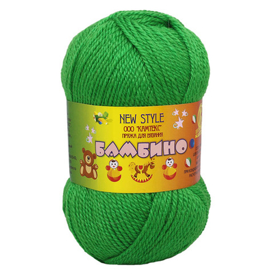 Пряжа Камтекс Бамбино / уп.10 мот. по 50 г, 150 м, 044 трава