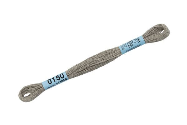 Мулине Gamma 100% хлопок, цв.0150 св-серый, 24 мотка по 8 метров