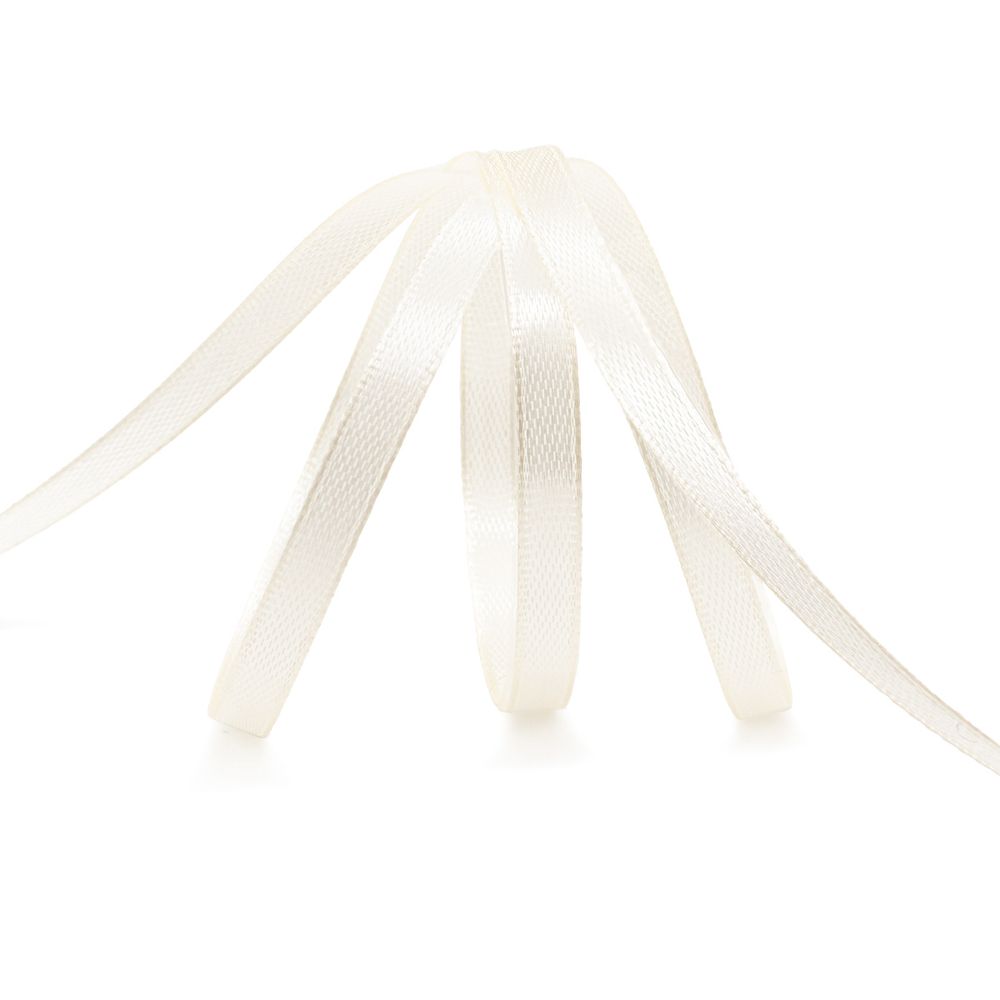 Лента атласная 1-сторонняя 6.0 мм / 22.86±1 метров, 047 молочный, Globus
