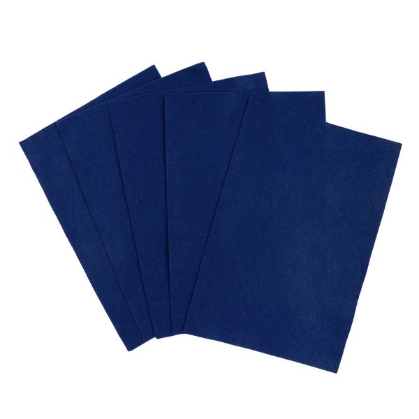 Фетр листовой 1 мм, 20х30 см, 5 шт, 034 синий, Blitz FKC10-20/30