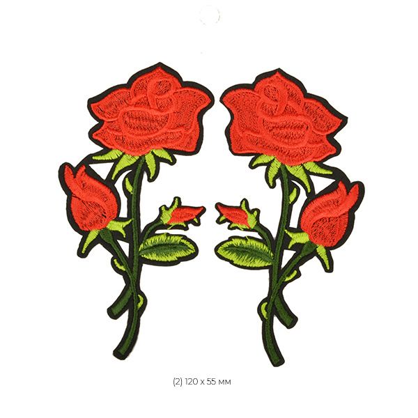 Термоаппликация в наборе V10 Розы 3 уп. 2 шт 120х55 мм