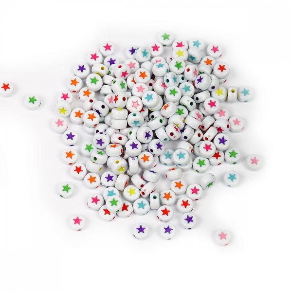 Бусины пластик набор звездочки, M4H-B013, 50г (300±10 шт)