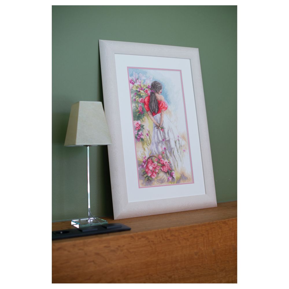 Набор для вышивания нитками Lanarte, На полях 20х40