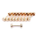 Шпилька для сумки металл L-20мм/10мм с таблеткой ⌀10мм, золото ГР, 66788, 10 шт