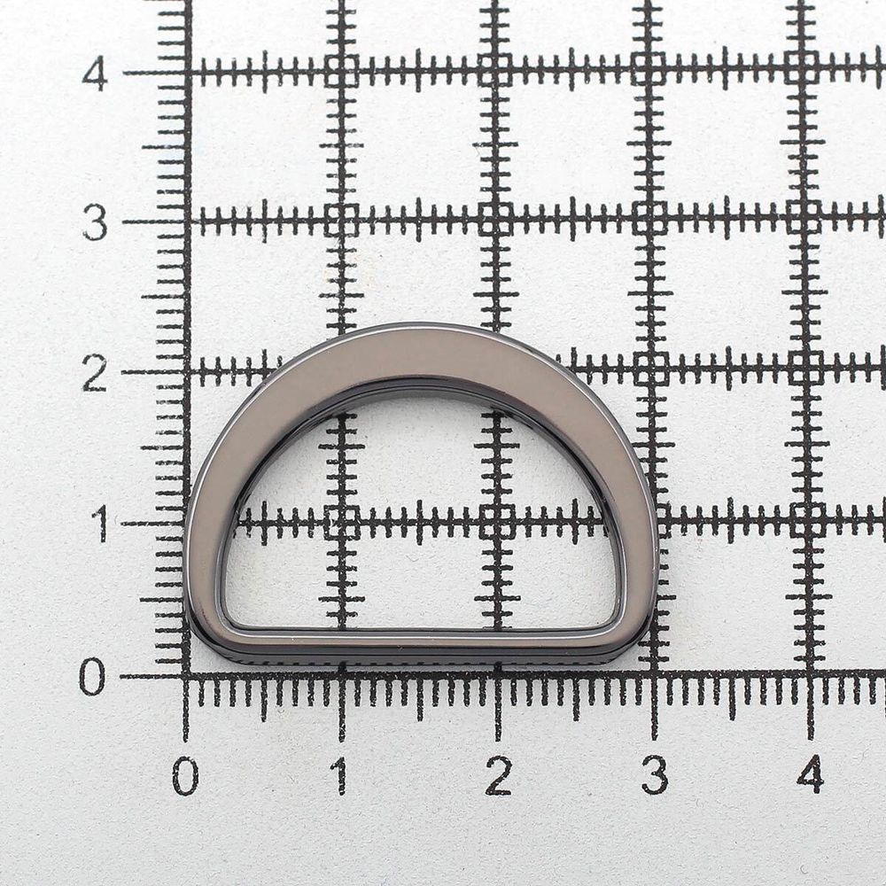 Полукольцо литое металл внутр. 25 мм (внешн. 31х23 мм), плоское, 10 шт, чер.никель ГР, 6881