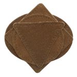 Набор заплаток пришивных из замши, круг, квадрат, треугольник, овал 8см, с перфорацией, 4 шт (32 кэмел), 59743