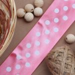 Лента атласная в горошек 45.0 мм / 3 метра, розовый, Globus