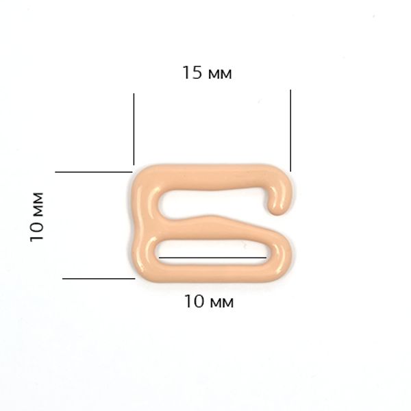 Крючки для бюстгальтера металл 10.0 мм, 6 шт, 03 бежевый SH