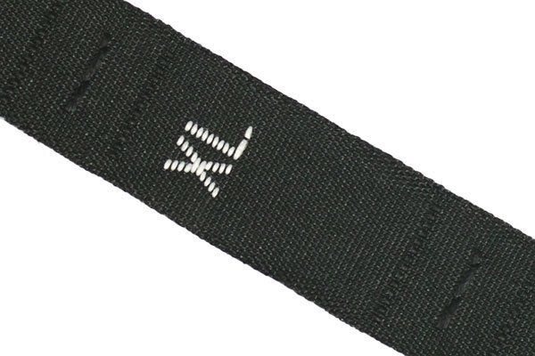 Этикетка-размерник жаккардовая тафта, размер XL черный 10х32 мм, 500 шт